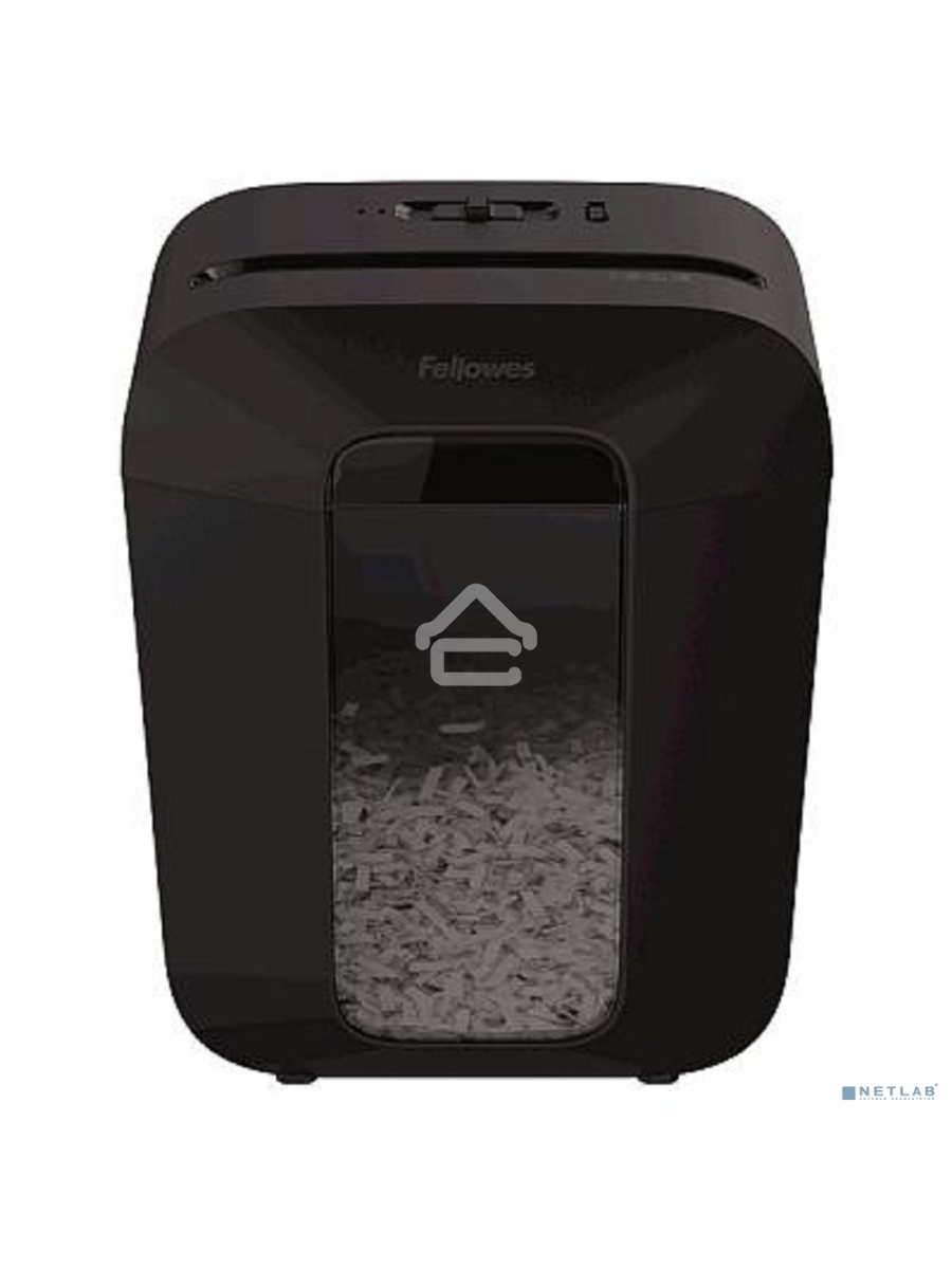 Шредер Fellowes PowerShred LX50 черный (секр.P-4)/перекрестный/9лист./17лтр./скрепки/скобы/пл.карты
