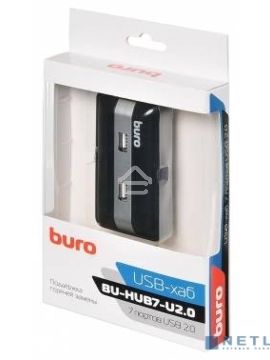 Разветвитель USB 2.0 Buro BU-HUB7-U2.0 7порт. черный