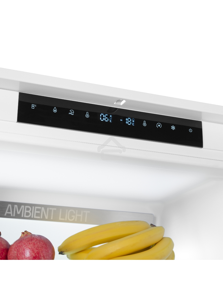 Встраиваемый холодильник Maunfeld MBF19369NFWGR LUX Inverter белый двухкамерный 257/84л морозилка снизу