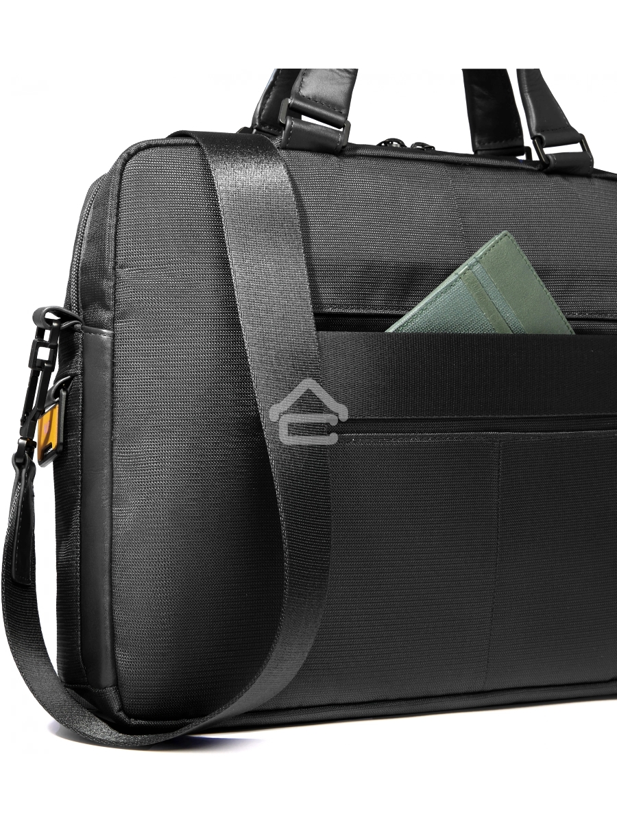 Деловая сумка Piquadro Orion CA6623S136/N с отделением для ноутбука черный ткань/натур.кожа