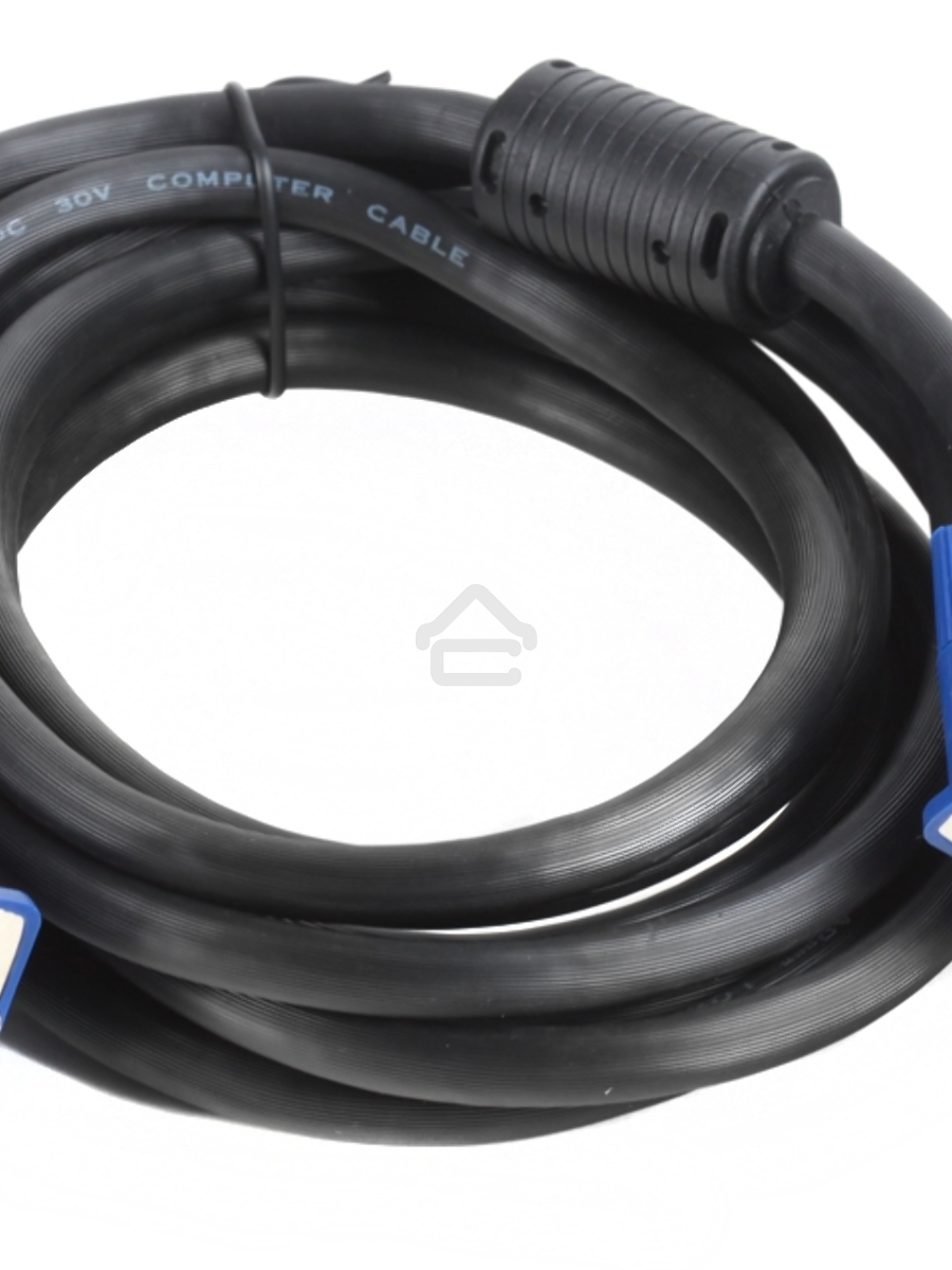 Кабель VGA 3м AOpen 2 фильтра, монитор-SVGA card 15M-15M, ACG341AD-3M