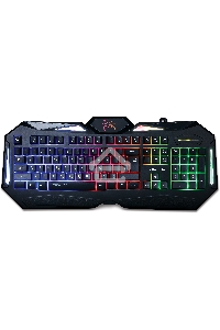 Клавиатура Qumo Spirit, проводная, 104 клавиши, встроенная радужная подсветка.