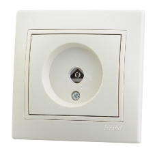 Розетка LEZARD 701-0303-130серия скр.проводки Мира ТВ оконечная кремовый со вст.