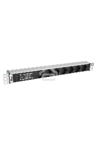 Блок розеток Rem-10 без шнура с фил. и инд., 7 Schuko, вход IEC 60320 C14, 10A, алюм., 19
