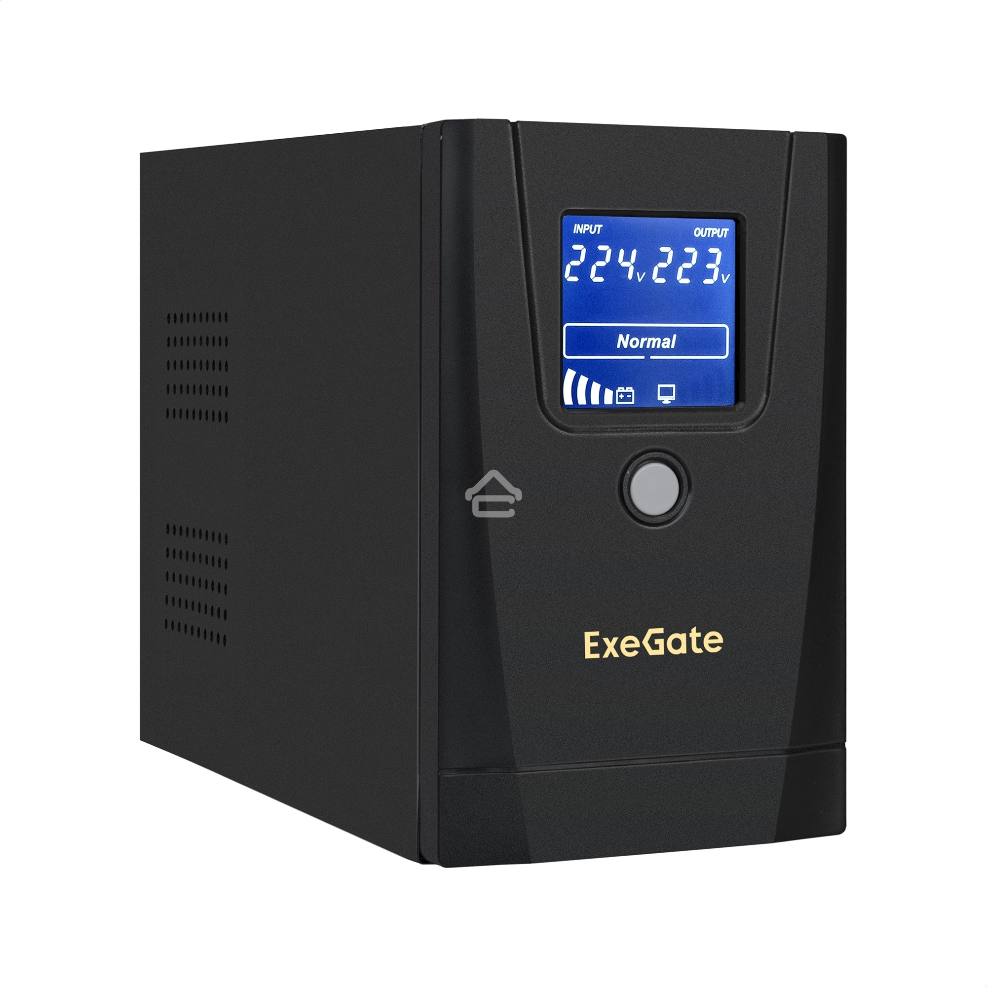 Источник бесперебойного питания ExeGate Power Smart ULB-650.LCD.AVR.1SH.2C13 <650VA/360W, LCD, AVR,1*Schuko+2*C13, металлический корпус, Black>