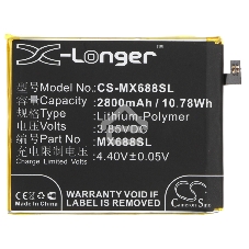 Аккумулятор CameronSinoCS-MX688SL BT68 для Meizu M3S mini 3.85V / 2800mAh / 10.78Wh