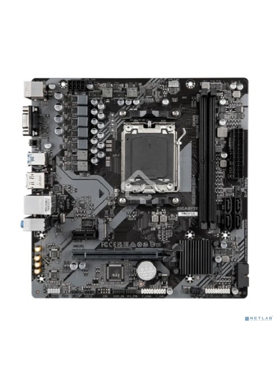 Материнская плата Gigabyte B650M S2H (V1.2), AM5, AMD B650, 2xDDR5, 4xSATA, 1xM.2, 1xPCI-E 4.0 x16, 3xUSB-A 3.2 Gen 1, 1xUSB-C 3.2 Gen 1, 1x 1Gb LAN, 3x3.5 мм, 7.1, Micro-ATX