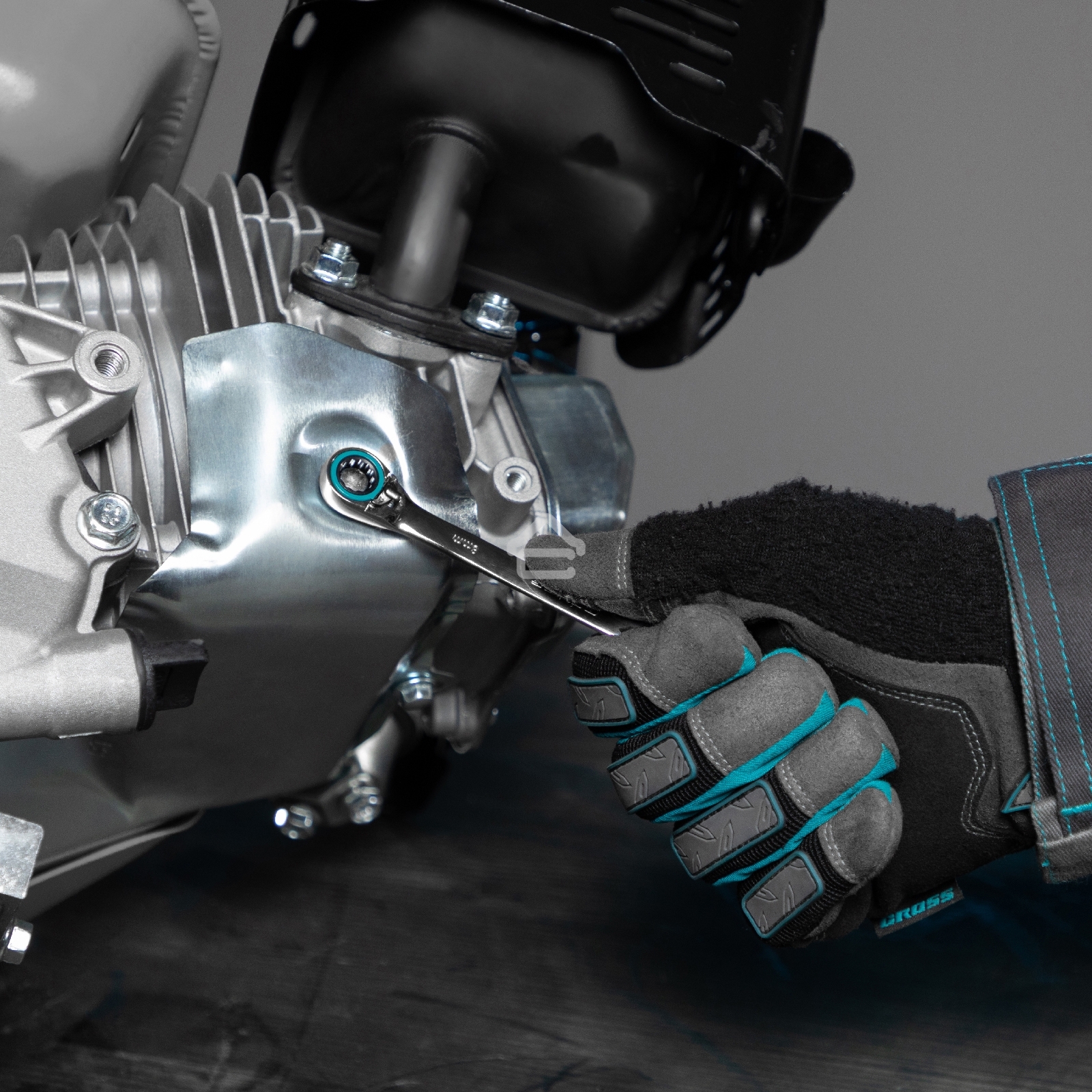 Набор ключей комбинированных с трещоткой Gross 8 - 19 мм, 7 шт., реверсивные, CrV