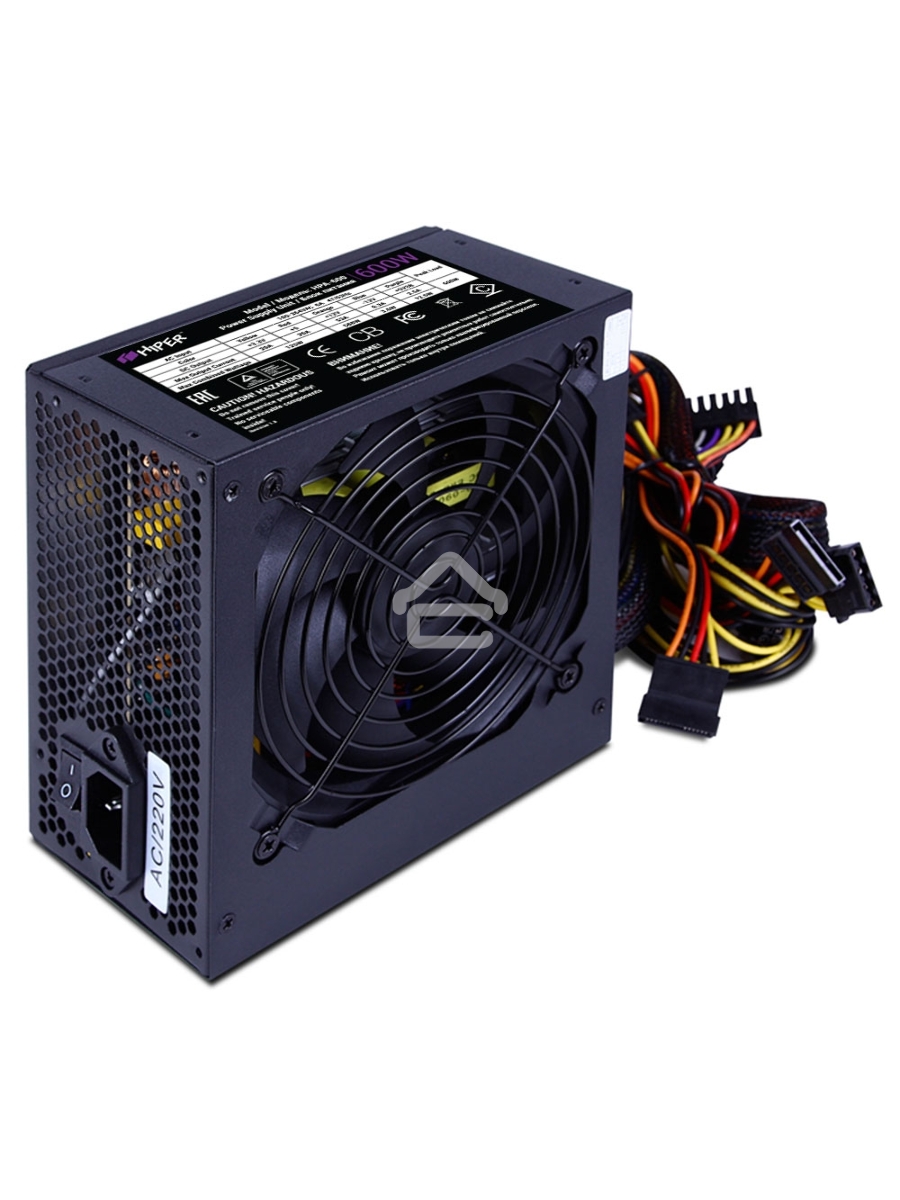 Блок питания HIPER HPA-600 BOX, 600Вт, 120мм, черный