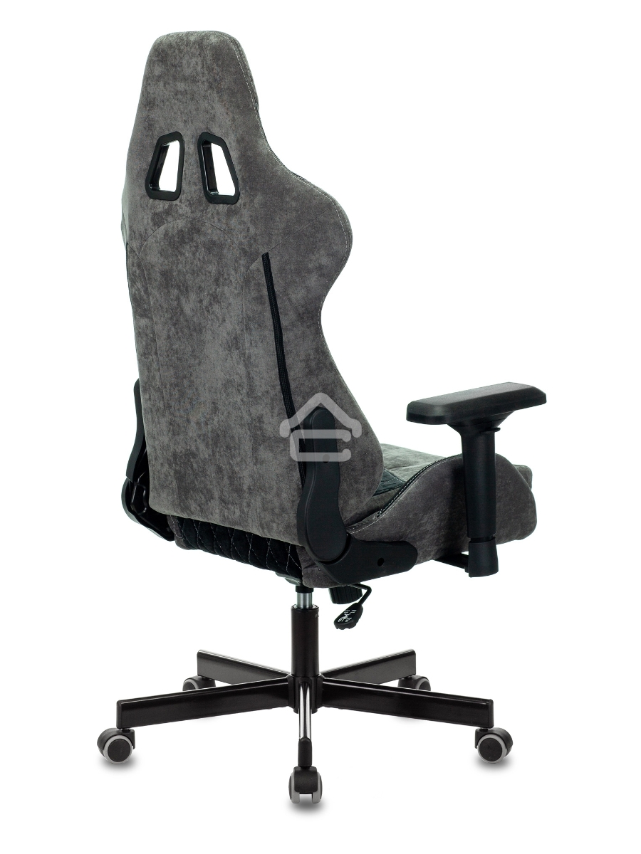 Кресло игровое Бюрократ VIKING 7 KNIGHT B FABRIC черный текстиль/эко.кожа крестовина металл/пластик
