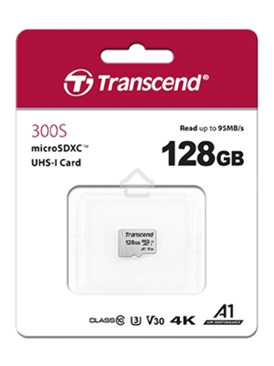 Флеш карта microSD 128GB Transcend microSDXC Class 10 UHS-I U3, V30, A1, (без адаптера), TLC
