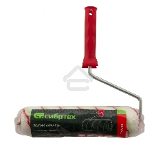 Валик Сибртех Эмали, 250 мм, ворс 12 мм, D 48 мм, D ручки 8 мм, полиамид,полиакрил