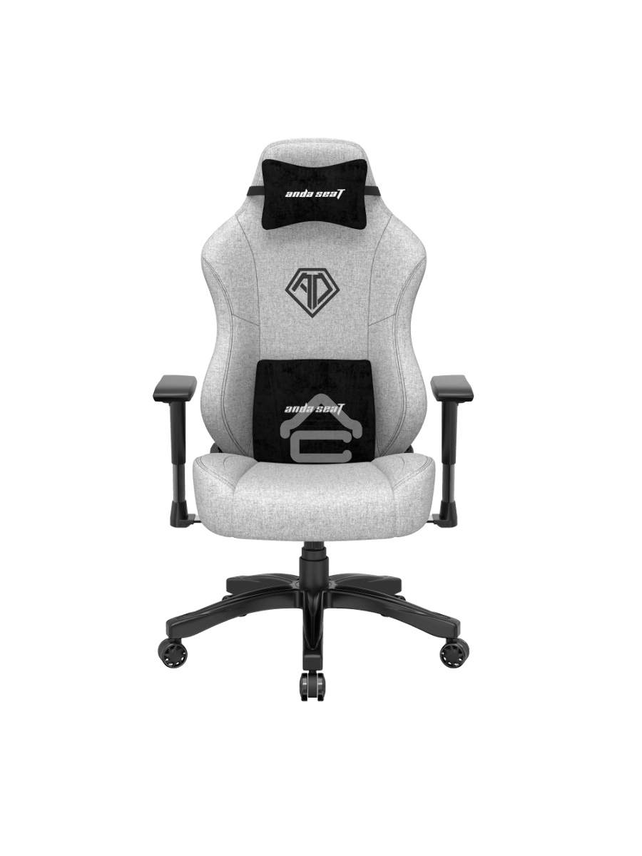 Кресло игровое Anda Seat Phantom 3, цвет серый, размер L (90кг), материал ткань (модель AD18)