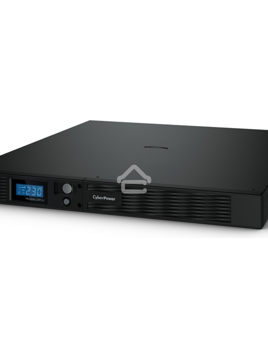 Источник бесперебойного питания Line-Interactive CyberPower PR1000ELCDRT1U 1000VA/800W USB/RS-232/EPO/SNMPslot (6 IEC С13)