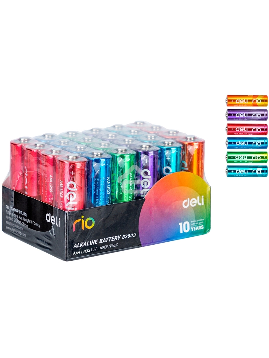 Батарея Deli Rio AA (4шт) спайка