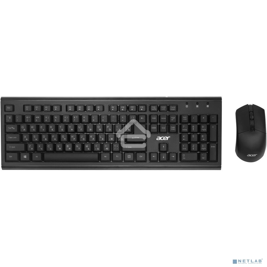 Клавиатура + мышь Acer OKR120 клав:черный мышь:черный USB беспроводная Multimedia
