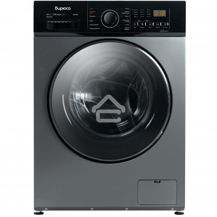 Стирально-сушильная машина Бирюса WMD-SM812/03 M металлик, загрузка фронтальная 8 кг, 1200 об/мин, класс: А+++