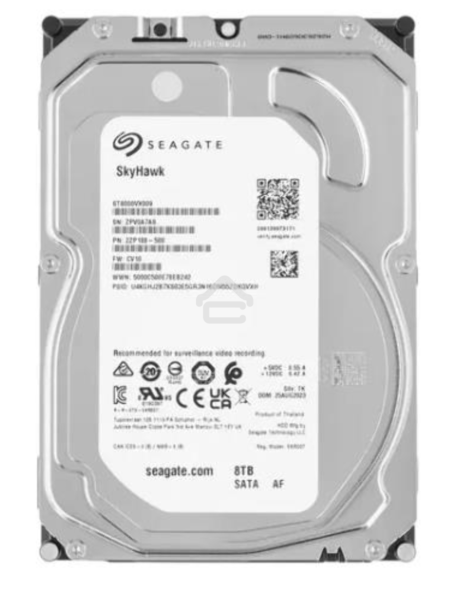 Жесткий диск Seagate HDD SATA  8Tb, SkyHawk Surveillance, 7200 rpm, 256Mb buffer, ST8000VX009, 1 year