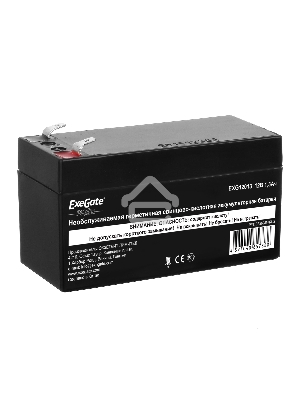 Батарея  ExeGate EX269857RUS GP12013/EXG12013 (12V 1.3Ah), клеммы F1