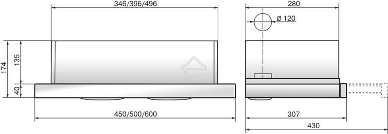 Вытяжка встраиваемая Elikor Интегра Glass 60Н-400-В2Д нержавеющая сталь/стекло черное, 60 см, 400 куб. м/ч, 55 дБ