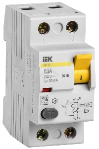 УЗО Iek MDV10-2-063-030 ВД1-63 2Р 63А 30мА ИЭК
