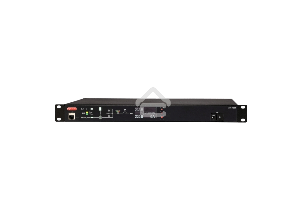 Автоматический ввод резерва ELEMY RACK ATS, 1U, 220В, 32А, OLED, Ethernet, in (2) IEC309, out (2) C19 (9) C13