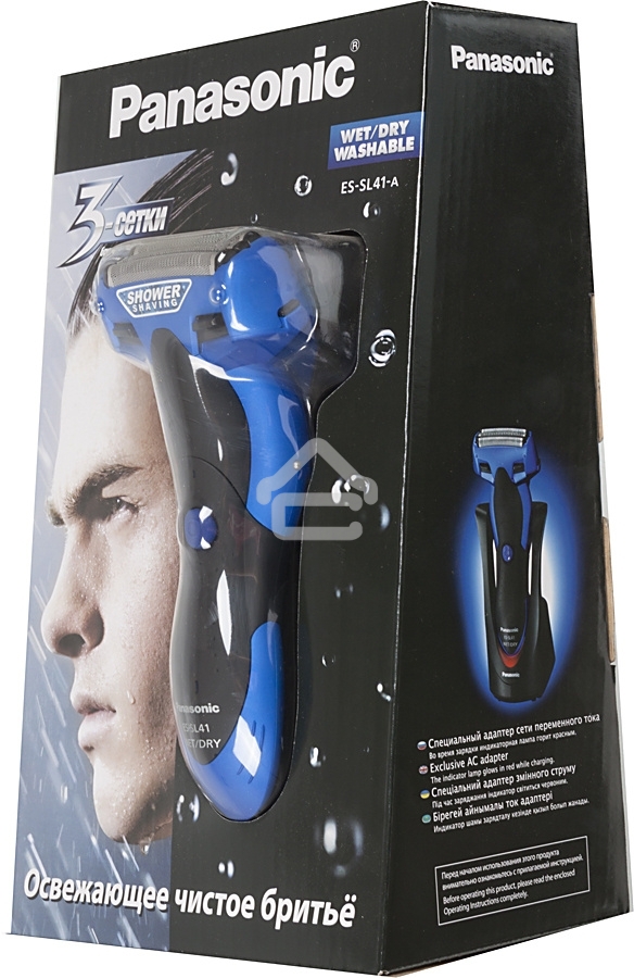 Бритва сетчатая Panasonic ES-SL41A520 реж.эл.:1 питан.:аккум. синий/черный