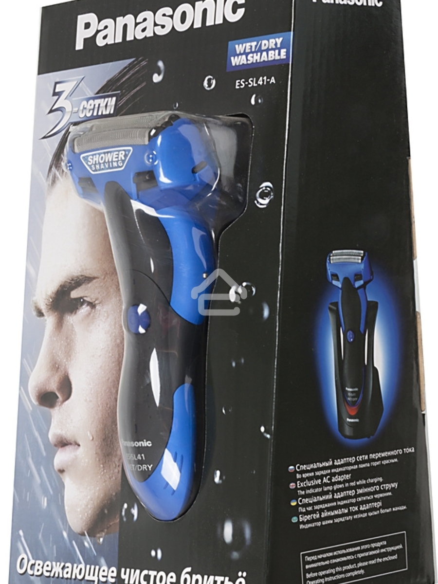 Бритва сетчатая Panasonic ES-SL41A520 реж.эл.:1 питан.:аккум. синий/черный
