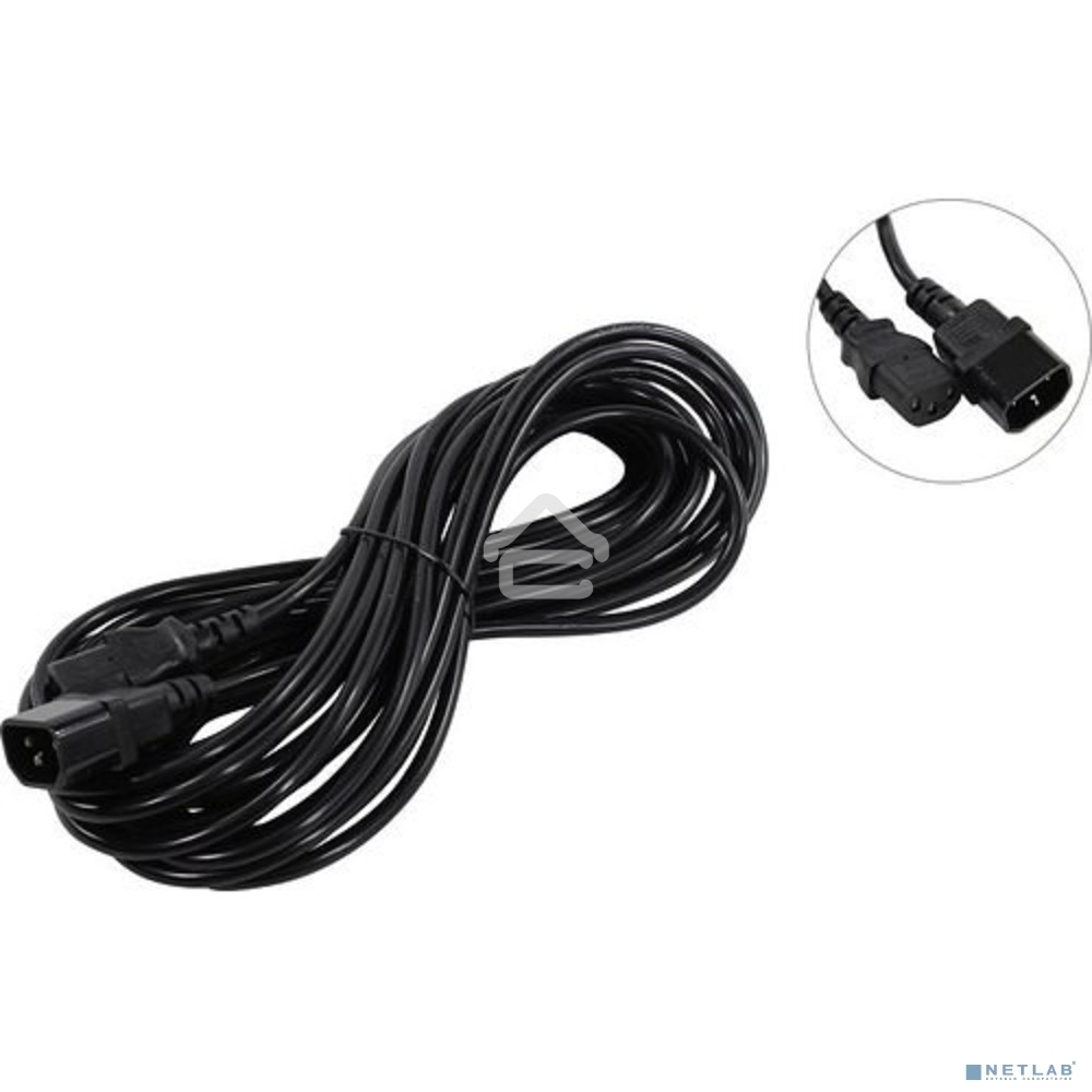 Кабель монитор-компьютер (UPS->уст-во) ExeGate Power EC-10P (С13->С14) VDE-250V-3*0,75-CU, 10A, 10м