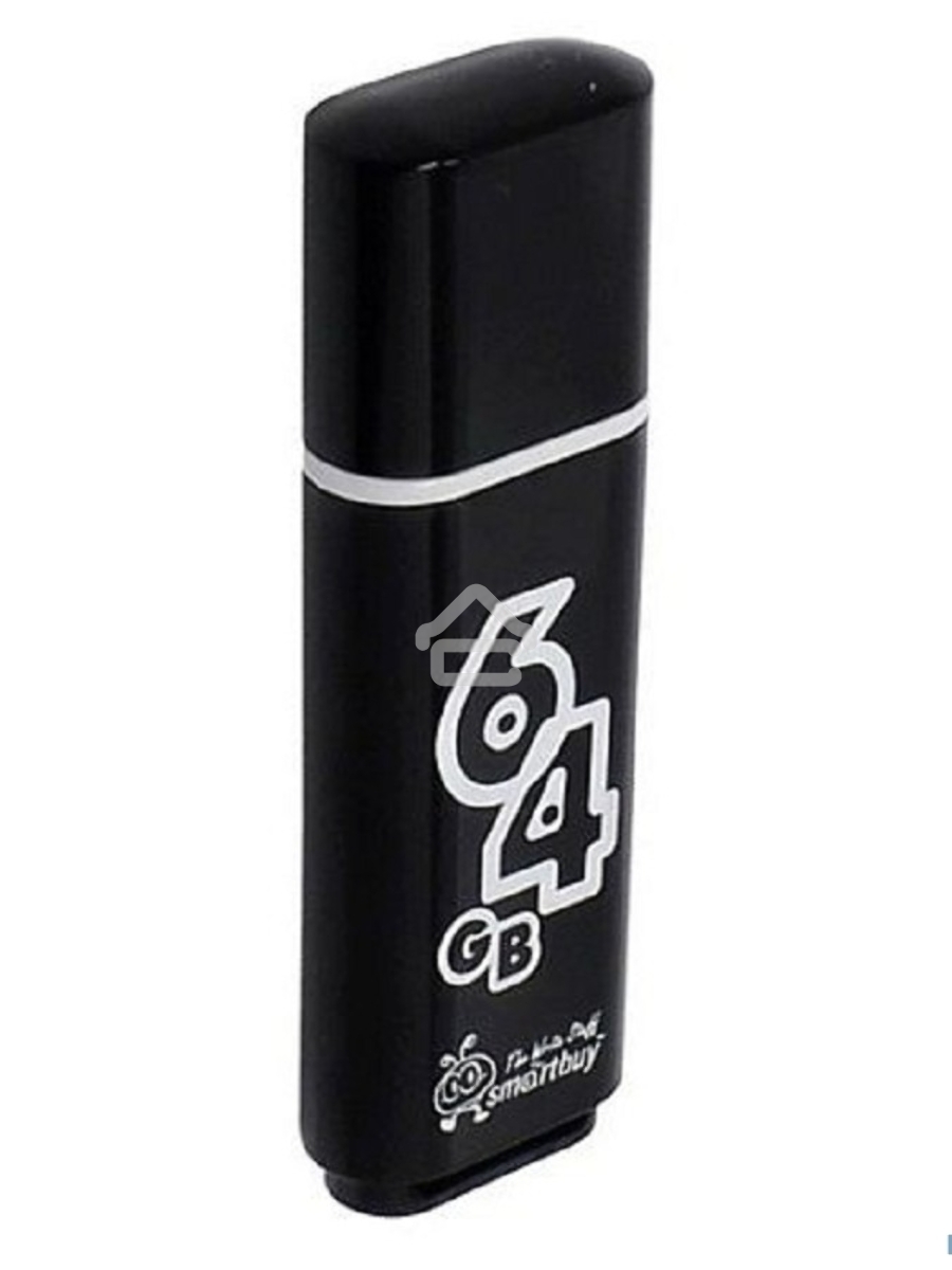 Флеш диск 64Gb USB Drive Smartbuy Glossy series Black (SB64GBGS-K)