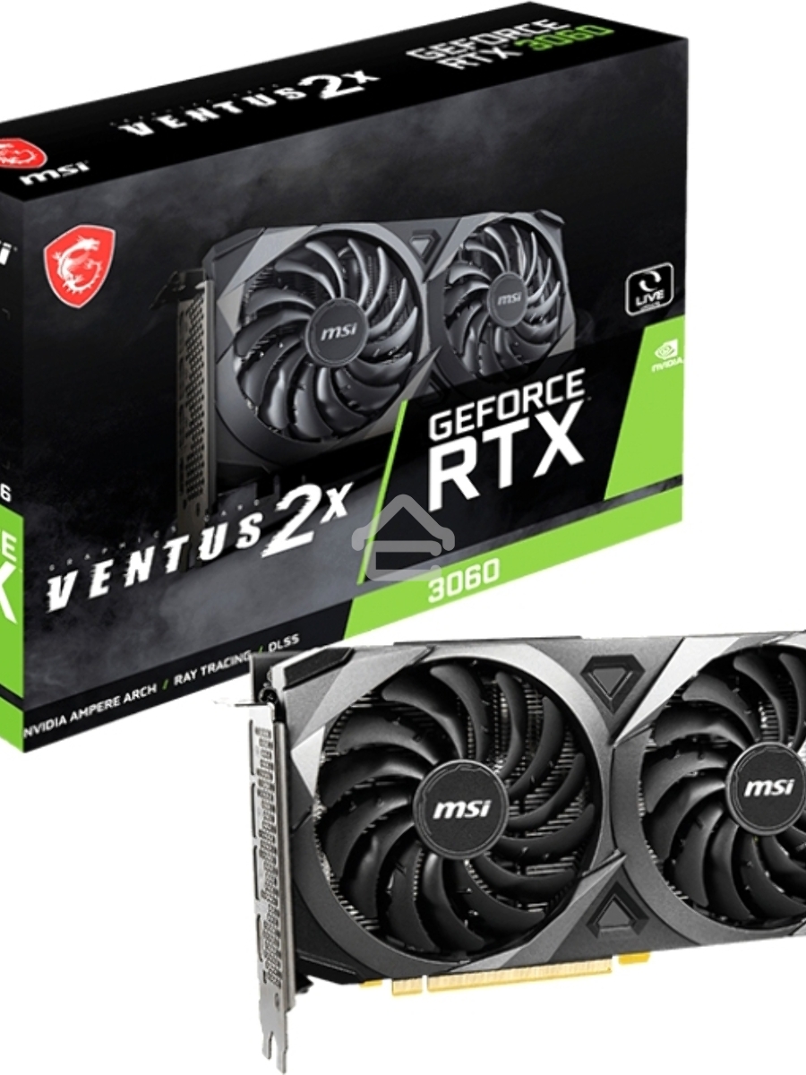Видеокарта MSI RTX3060 VENTUS 2X 12G PCI-E 4.0 12288Mb 192 GDDR6 1680/15000 HDMIx1 DPx3 HDCP Ret