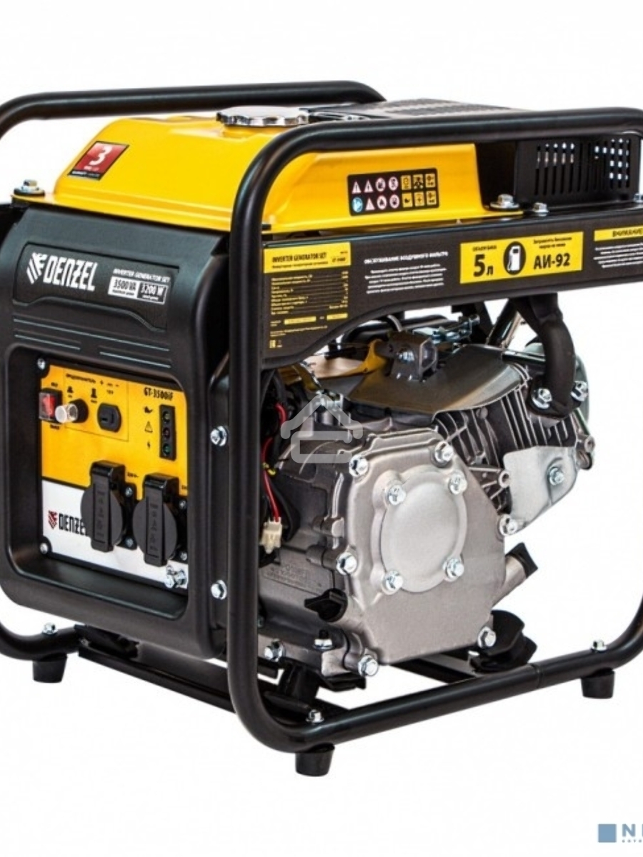 Электрогенератор бензиновый инверторный Denzel GT-3500iF, 3.5 кВт, 97 дБ, 27 кг
