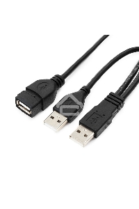 Кабель удлинитель USB 2.0 2xAM/AF 1.8м Gembird PRO, позол.конт., черный, пакет  CCP-USB22-AMAF-6