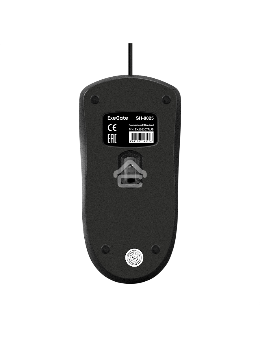 Мышь проводная ExeGate Professional Standard SH-8025 OEM черный, 1000 dpi, USB, кнопки - 3