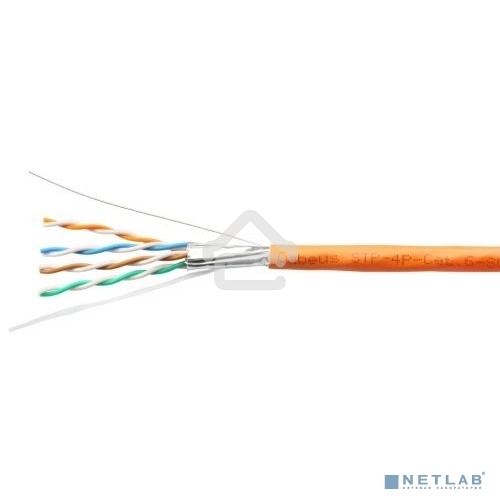 Кабель ExeGate FTP 4 пары кат.6 медь, 23AWG, экран, бухта 305м, оранжевый, LSZH