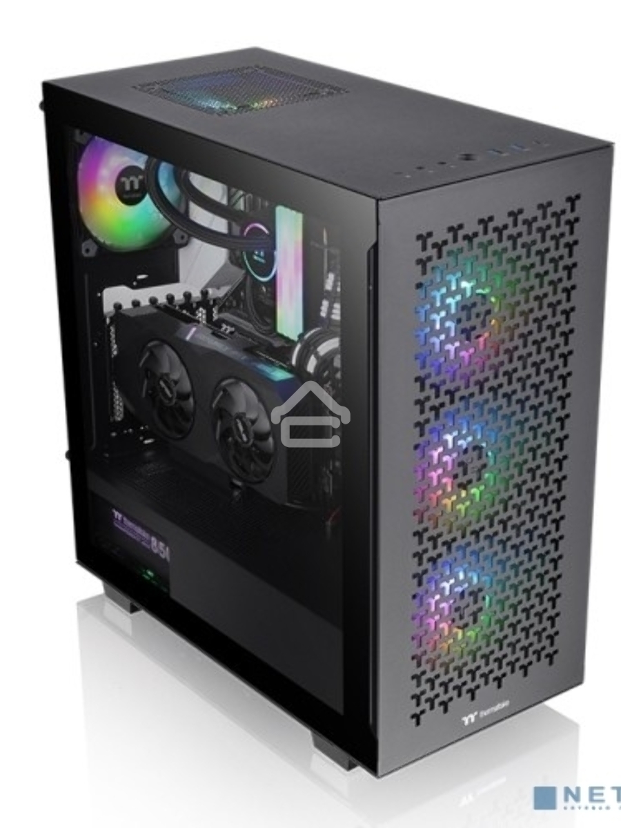 Компьютерный корпус Thermaltake V350 TG ARGB AIR черный без БП ATX 2x120mm 2x140mm 2xUSB2.0 1xUSB3.0 audio bott PSU