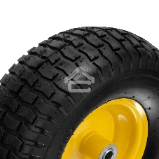 Колесо пневматическое Denzel 15/6.00-6, D 370 мм, подш. внут. диам. 16 мм, длина оси 100 мм