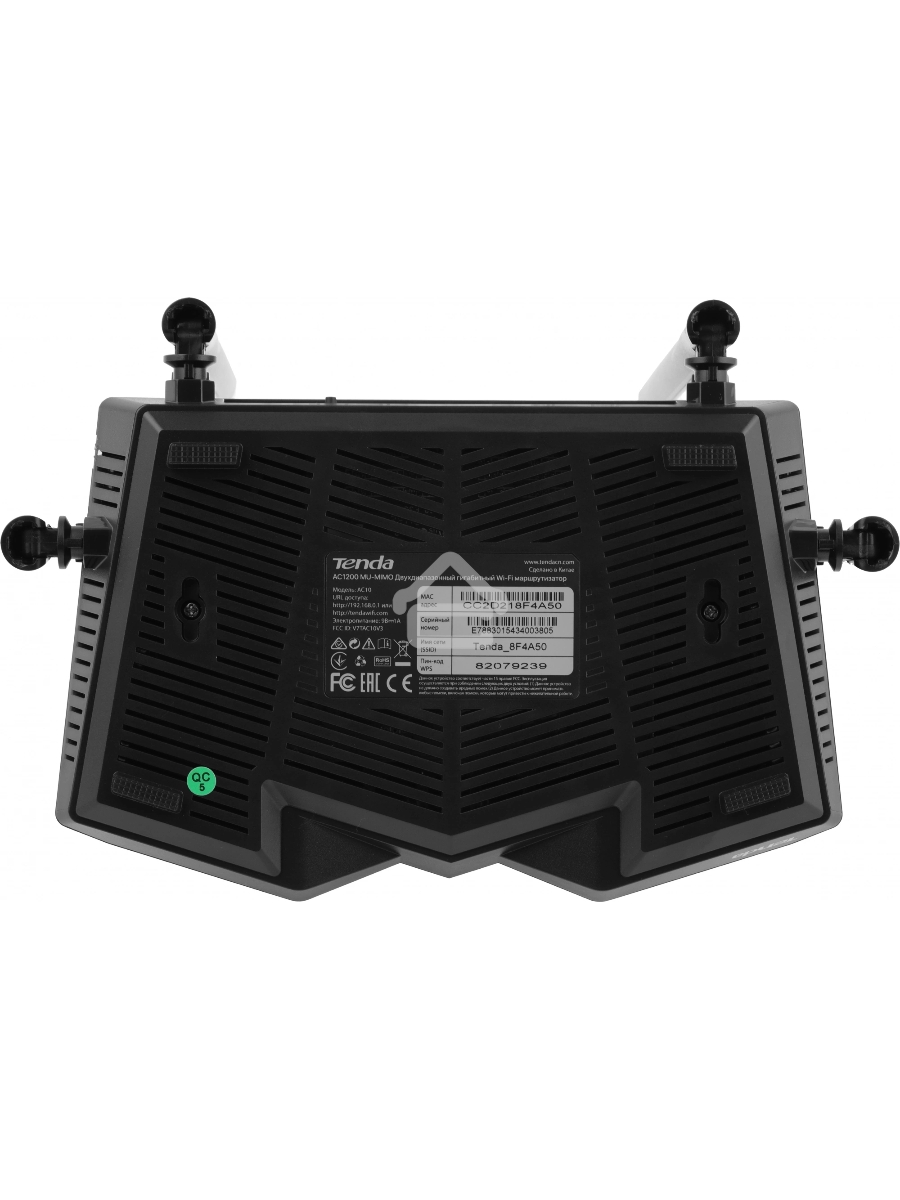 Маршрутизатор/роутер Wi-Fi TENDA 1200MBPS 1000M 3P AC10