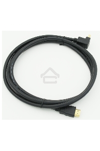 Кабель HDMI 2м, 19pin to 19pin, 1 угловой разъем, черный 