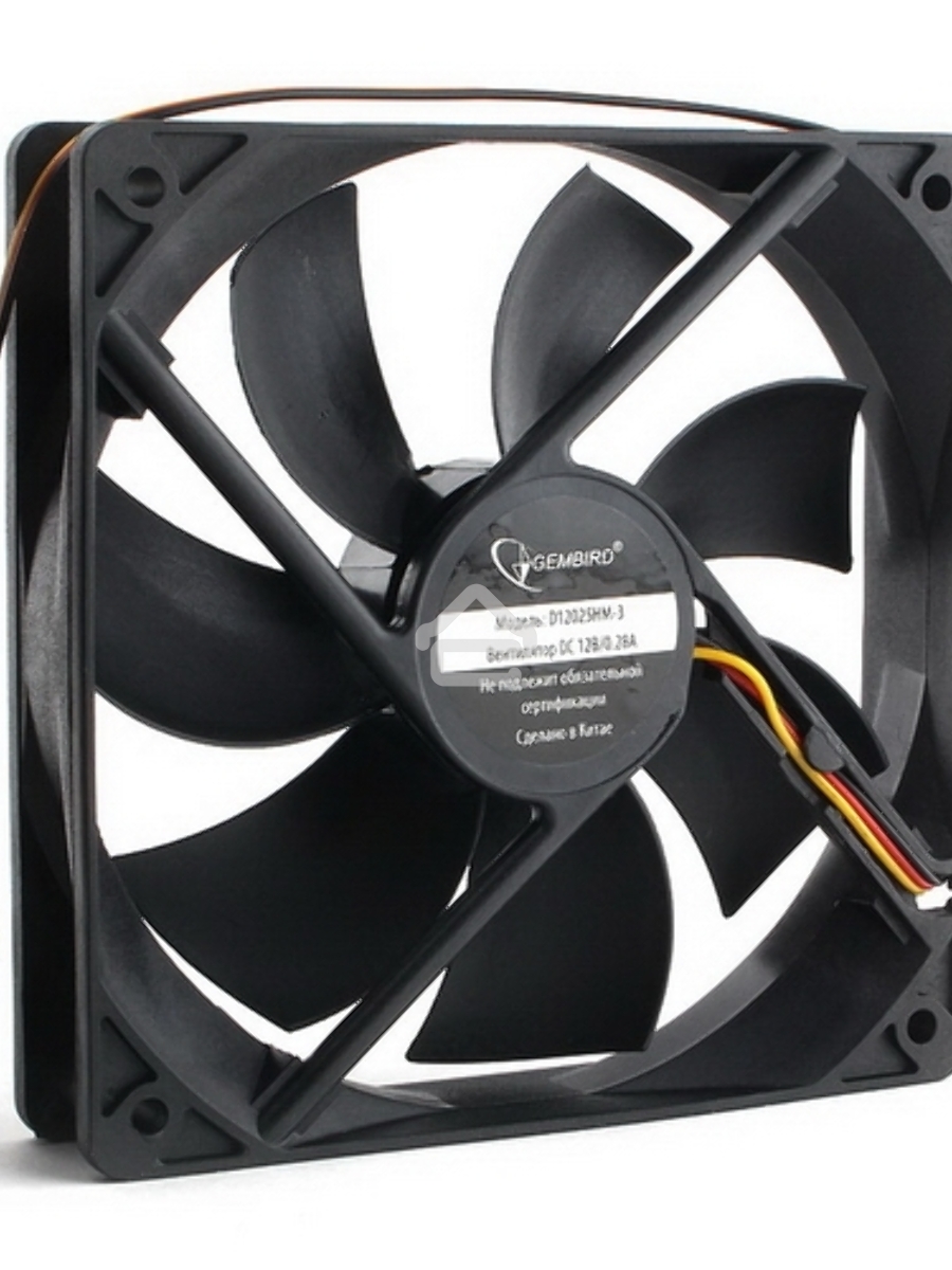 Вентилятор Gembird D12025HM-3 черный 120мм 2000rpm 30db 3-pin