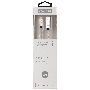 Qumo MFI кабель c разъемом Apple 8 pin, 2м, металлический коннектор, в оплетке, темно серый