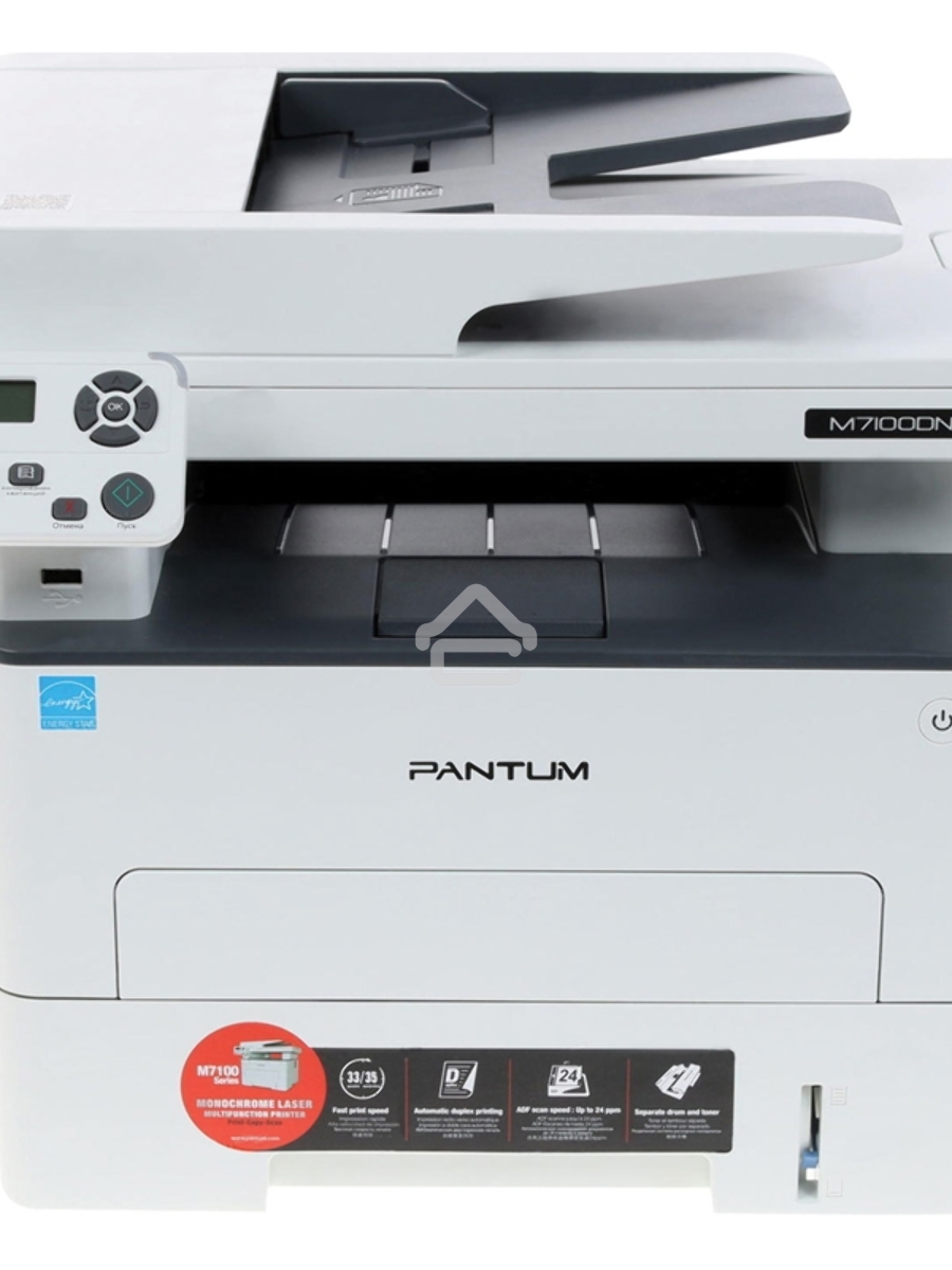 МФУ лазерный Pantum M7100DN, A4, ч/б, печ. до 33 стр/мин., скан. до 24 стр/мин., 1200x1200dpi, USB, RJ-45