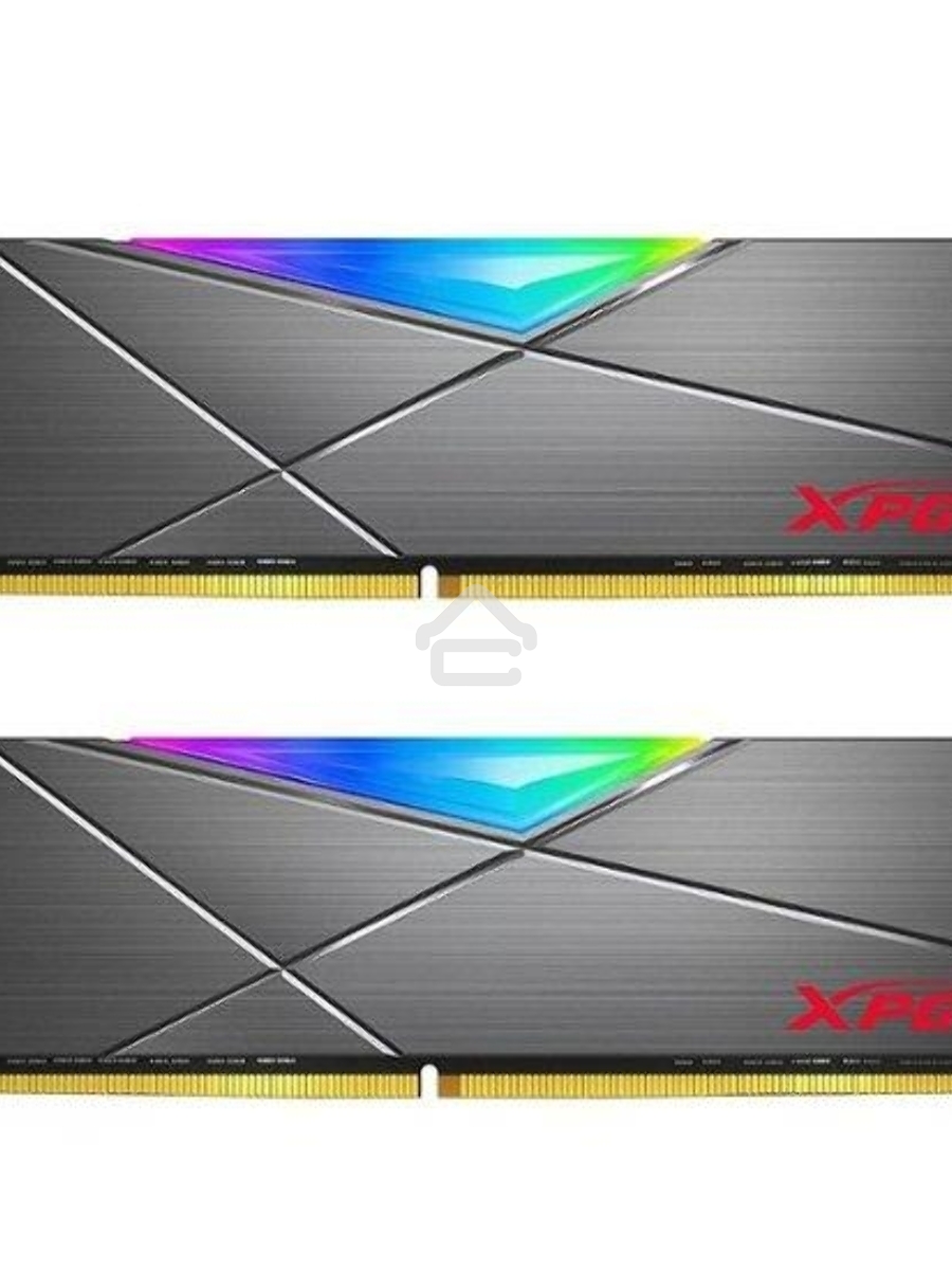 Оперативная память XPG Spectrix D50 RGB, DDR4, 32GB (2x16GB), 3200MHz, CL16, UDIMM, с радиатором, RGB, серый