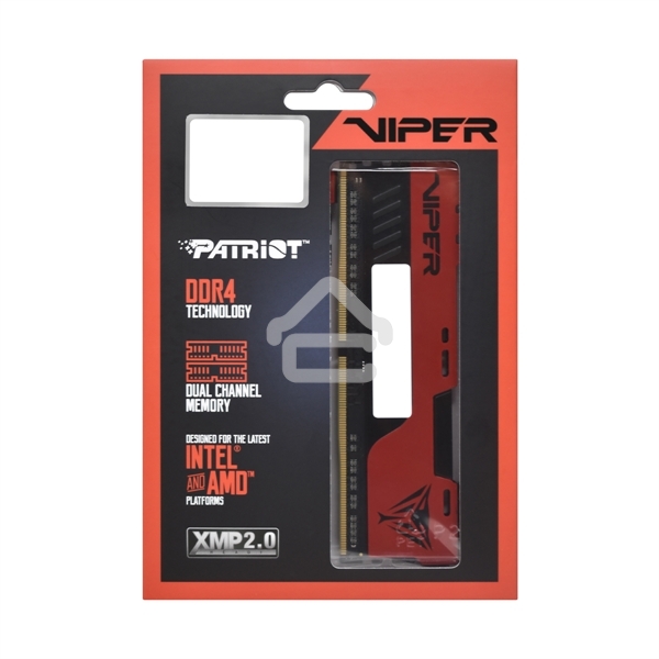 Оперативная память Patriot Viper Elite II, DDR4, 16GB (2x8 GB), 2666 MHz, CL16, DIMM, радиатор, красный