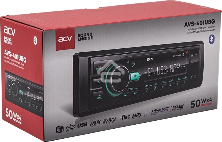 Автомагнитола ACV AVS-401UBG 1DIN 4x50Вт v5.0 AUX 2 (43342)