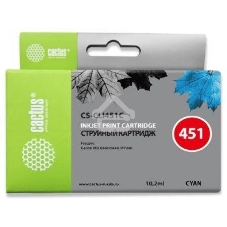Картридж струйный Cactus CS-CLI451C голубой (10,2 мл) для Canon MG 6340/5440/IP7240