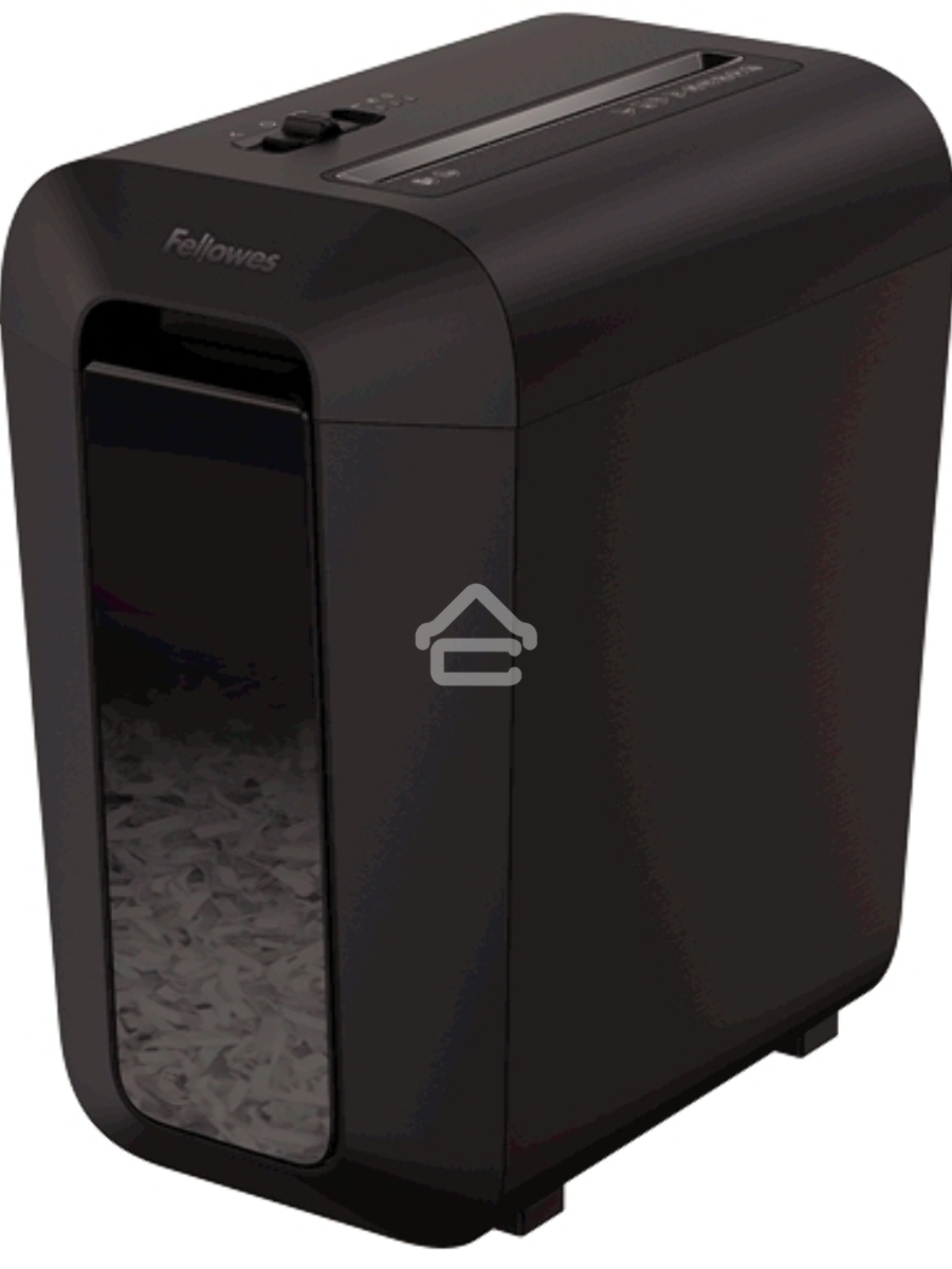 Шредер Fellowes PowerShred LX65 черный (секр.P-4)/перекрестный/10лист./22лтр./скрепки/скобы/пл.карты