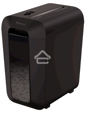Шредер Fellowes PowerShred LX65 черный (секр.P-4)/перекрестный/10лист./22лтр./скрепки/скобы/пл.карты