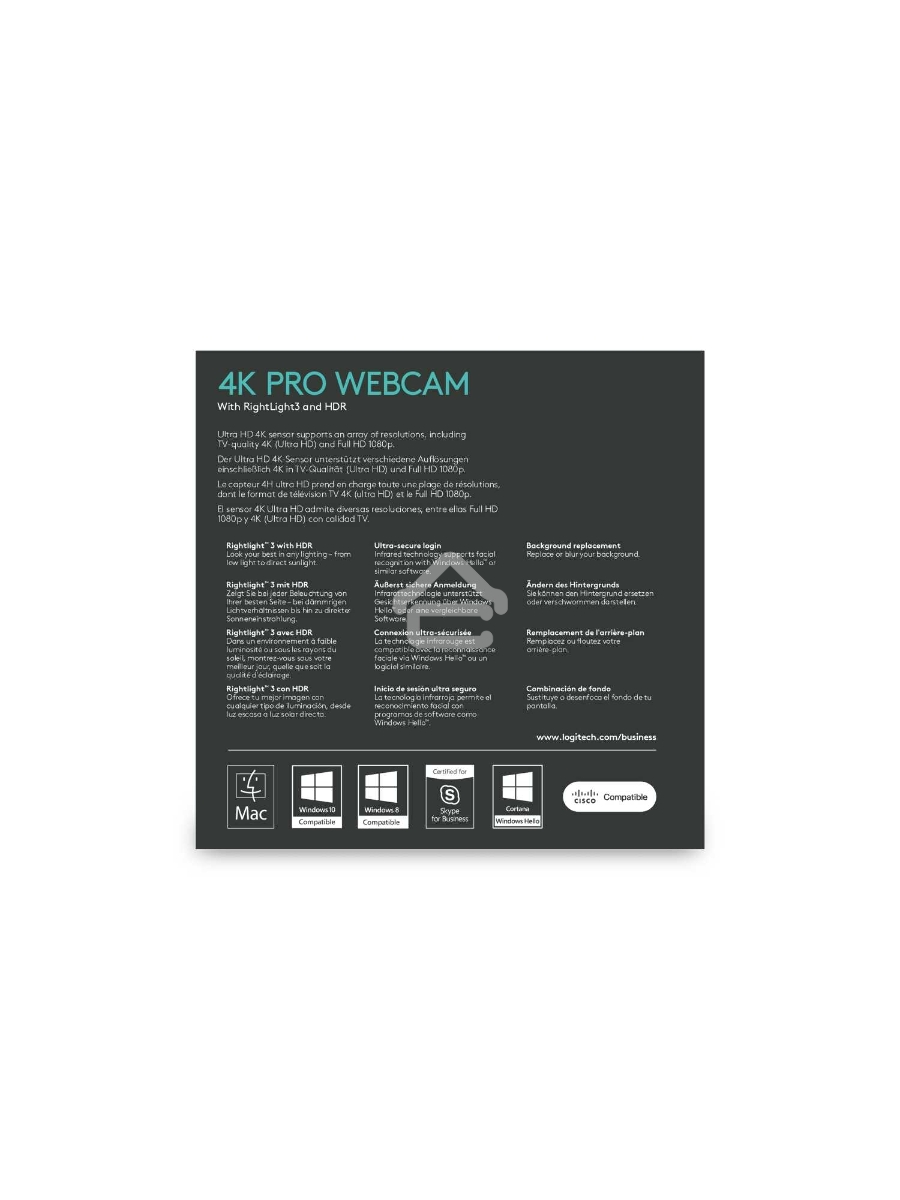 Цифровая камера Logitech Webcam BRIO