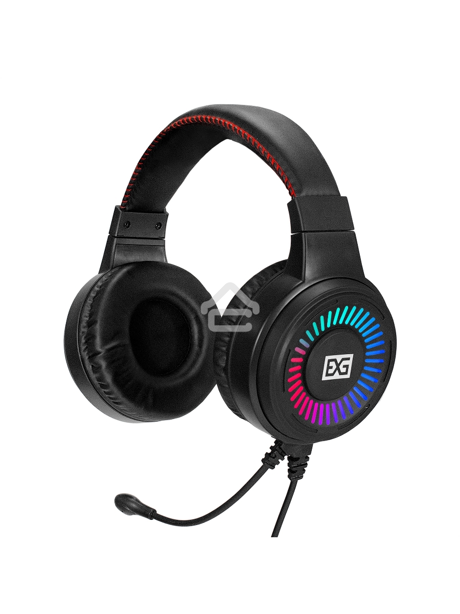 Полноразмерные игровые наушники с микрофоном (гарнитура) ExeGate Gaming HS-520G (USB, 2x3.5мм, динамик 40мм, 20-20000Гц, длина кабеля 2.5м, регулировка громкости, RGB подсветка)